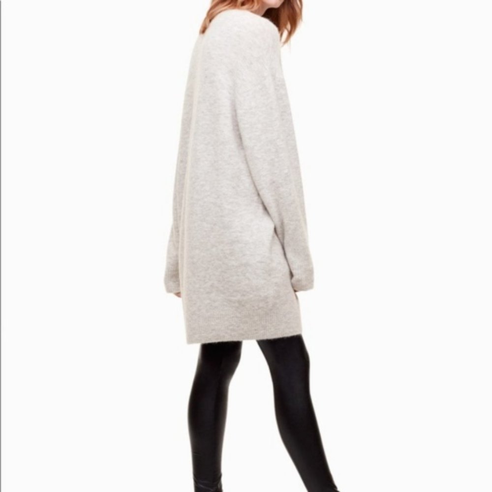 Aritzia Wilfred Free Cipriana Grey Sweater Dress